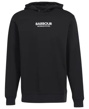 Thermal Insulation Contrast Stitching ID60051-Barbour Int Formula Hoodie Black