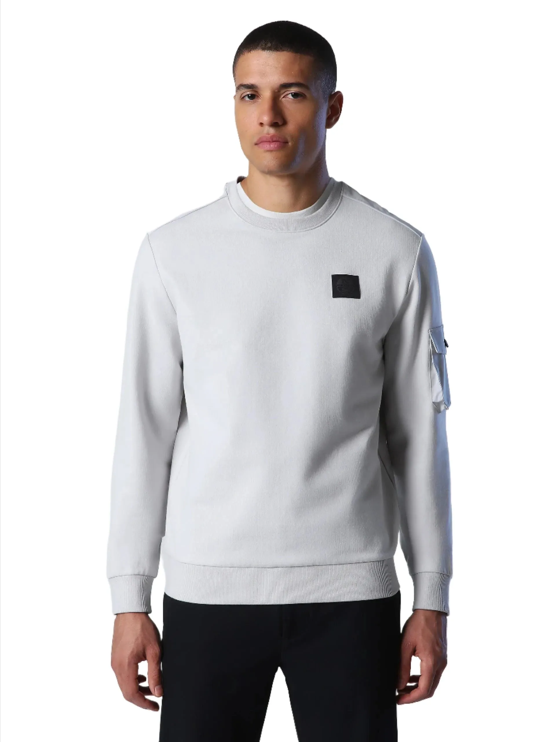 crew neck ID60234-North Sails Grey Violet Pocket Sweatshirt