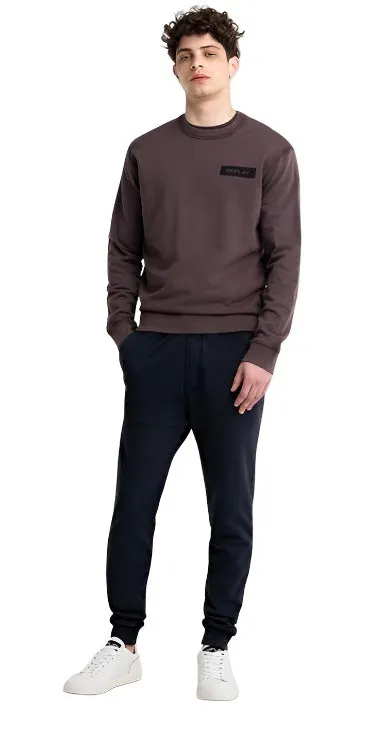 ID60314-Replay Sweatshirt Burgundy Fashionable Layer