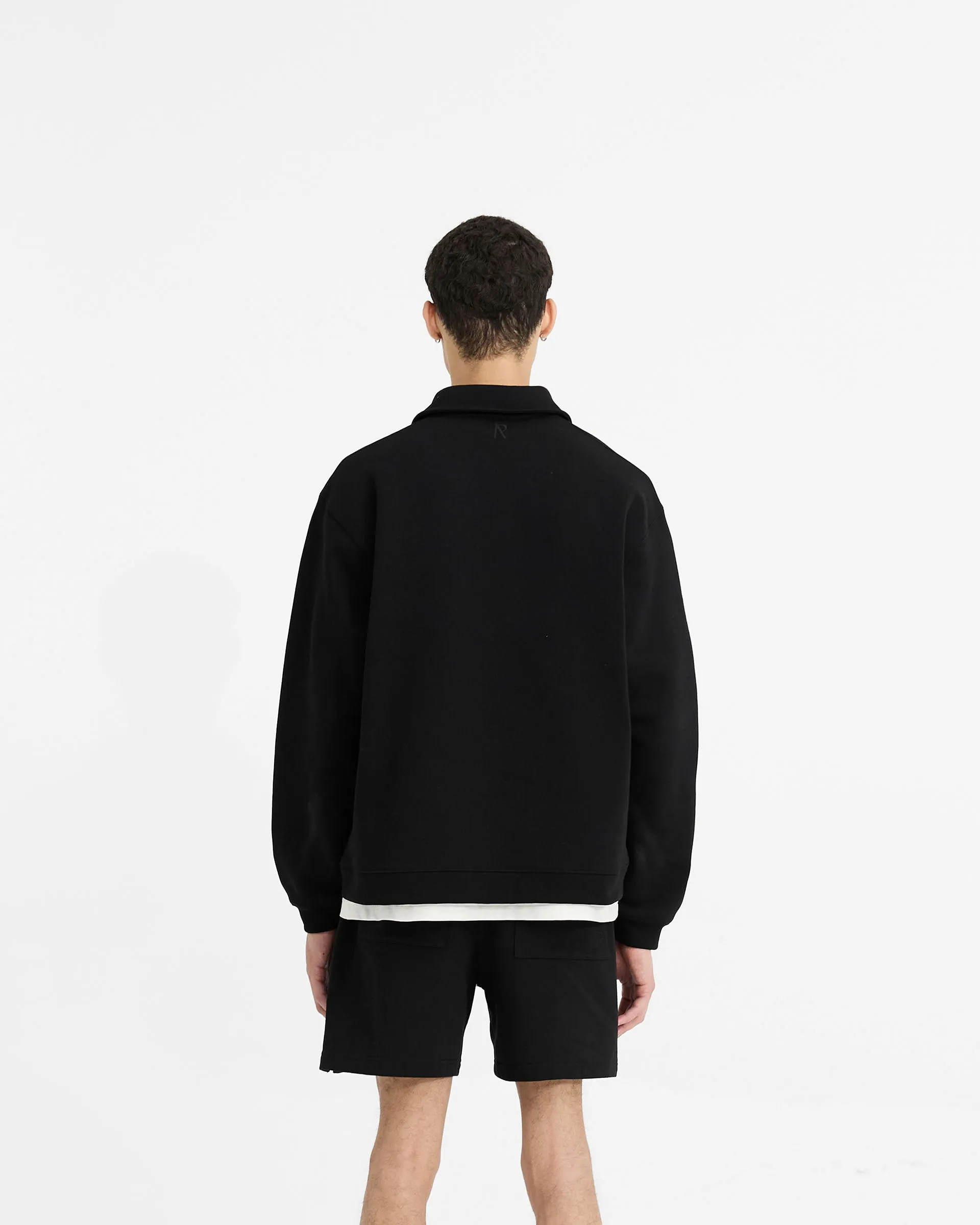 Initial Boxy Quarter Zip - Black product ethical sourcing