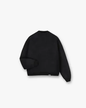 Initial Boxy Sweater - Black Minimal Comfort