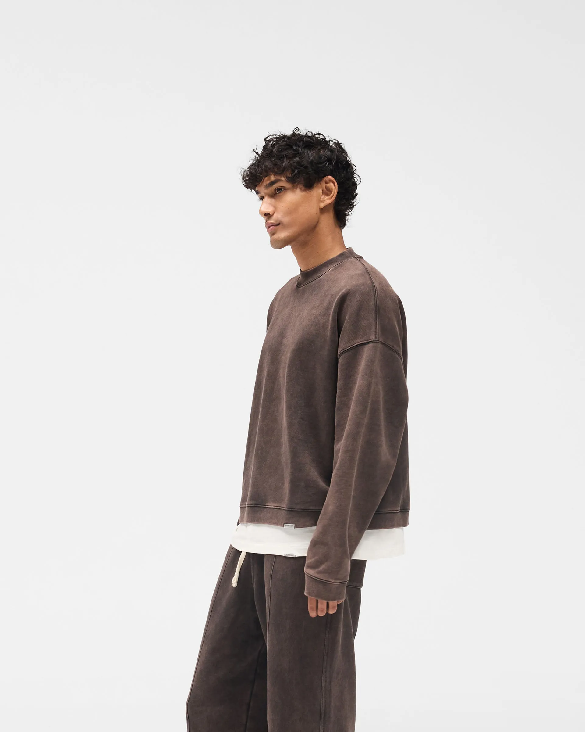Comfortable Design Initial Boxy Sweater - Coffee