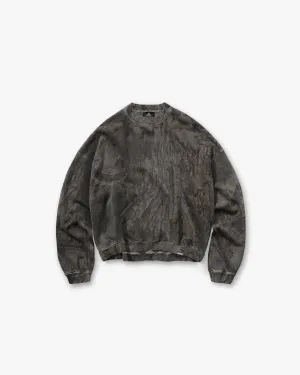 Initial Overdye Realtree? Boxy Sweater - Overdyed Black Fresh Minimal product high end luxury