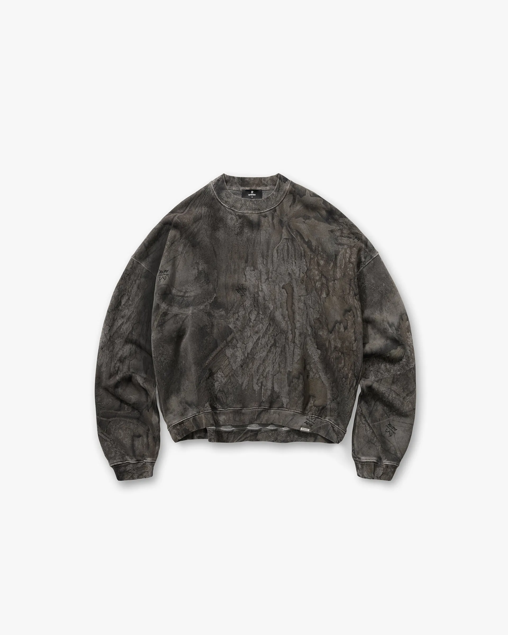 Initial Overdye Realtree? Boxy Sweater - Overdyed Black Fresh Minimal product high end luxury