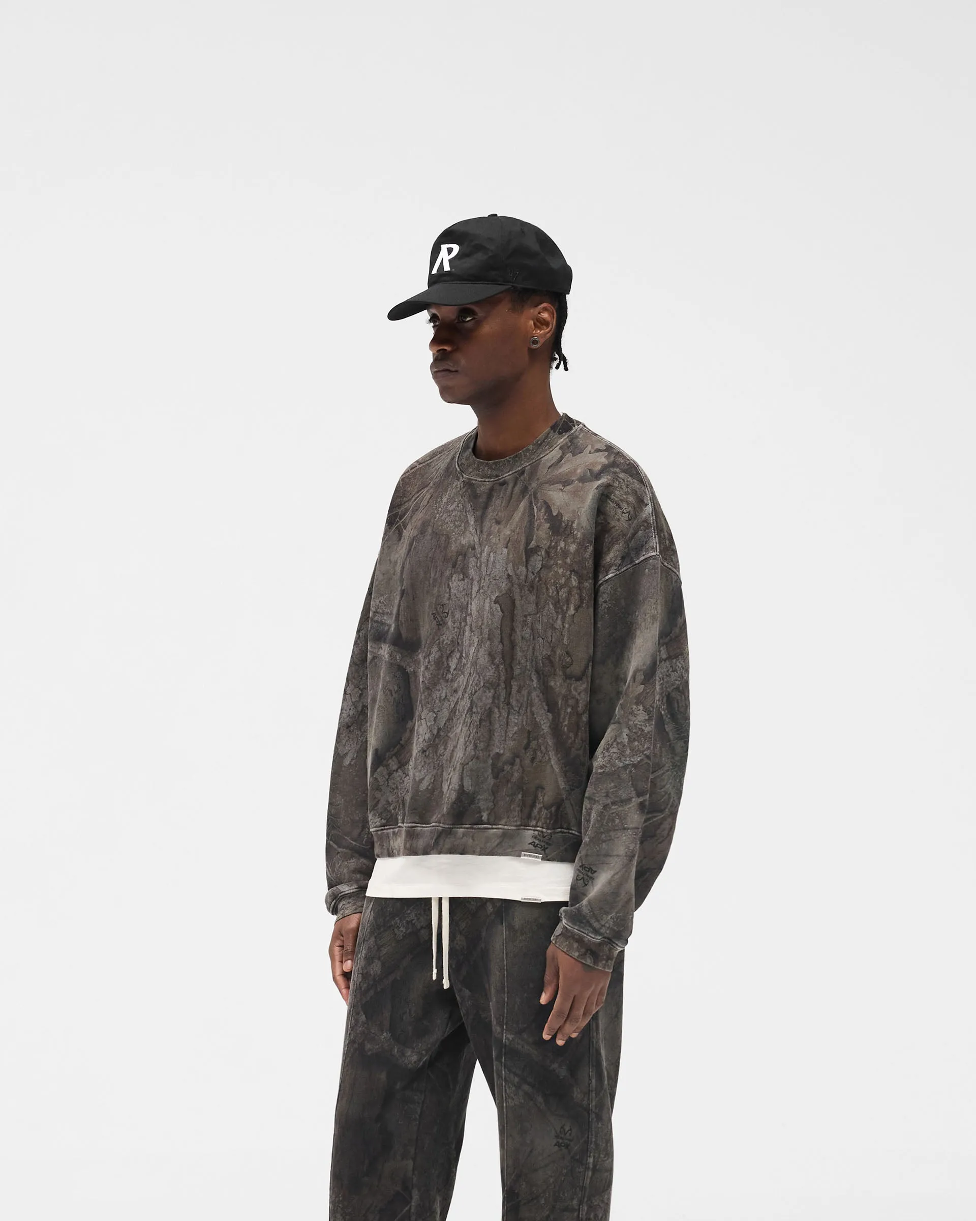 Initial Overdye Realtree? Boxy Sweater - Overdyed Black product gift worthy appeal