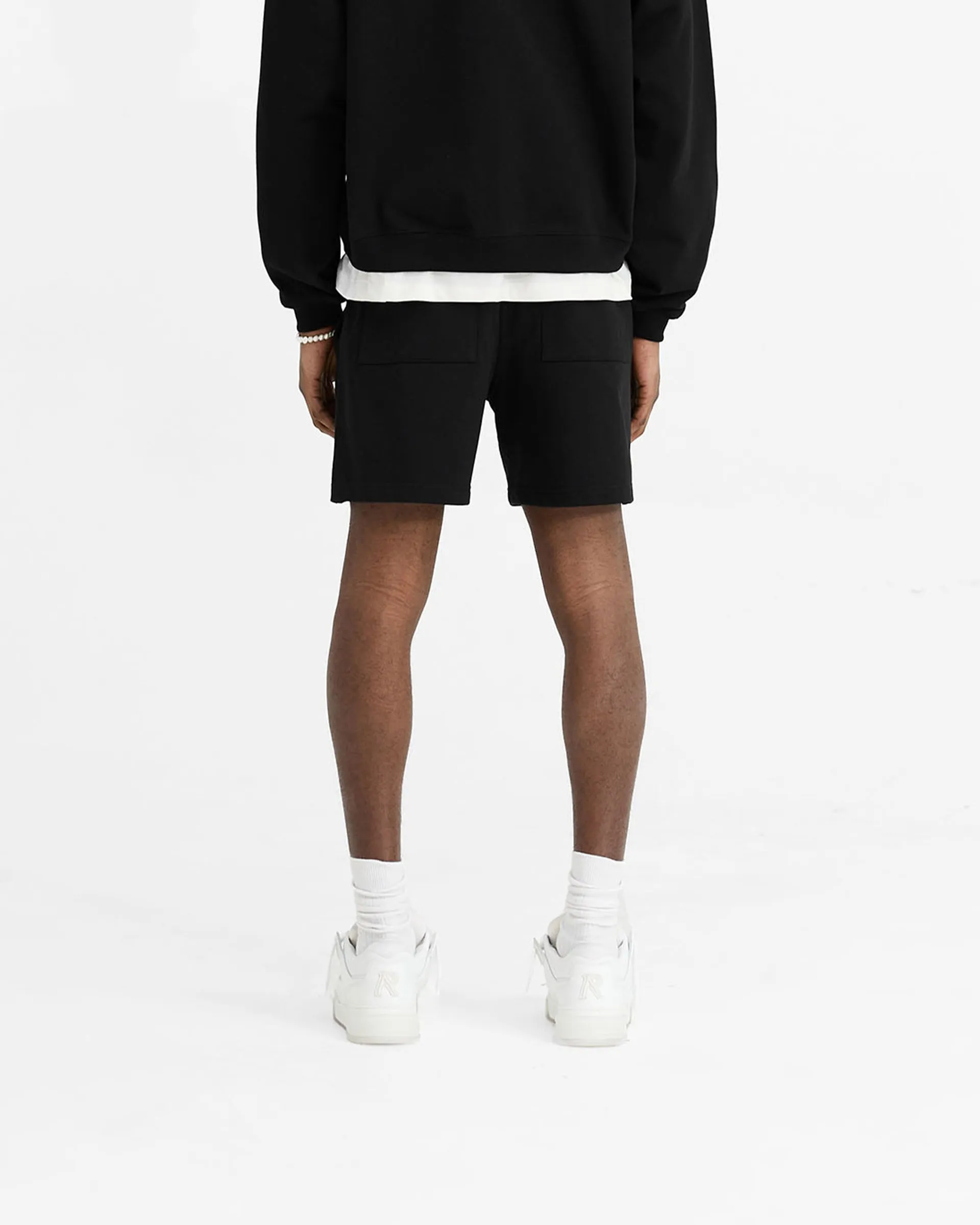 Initial Sweatshorts - Black Stretch waistband