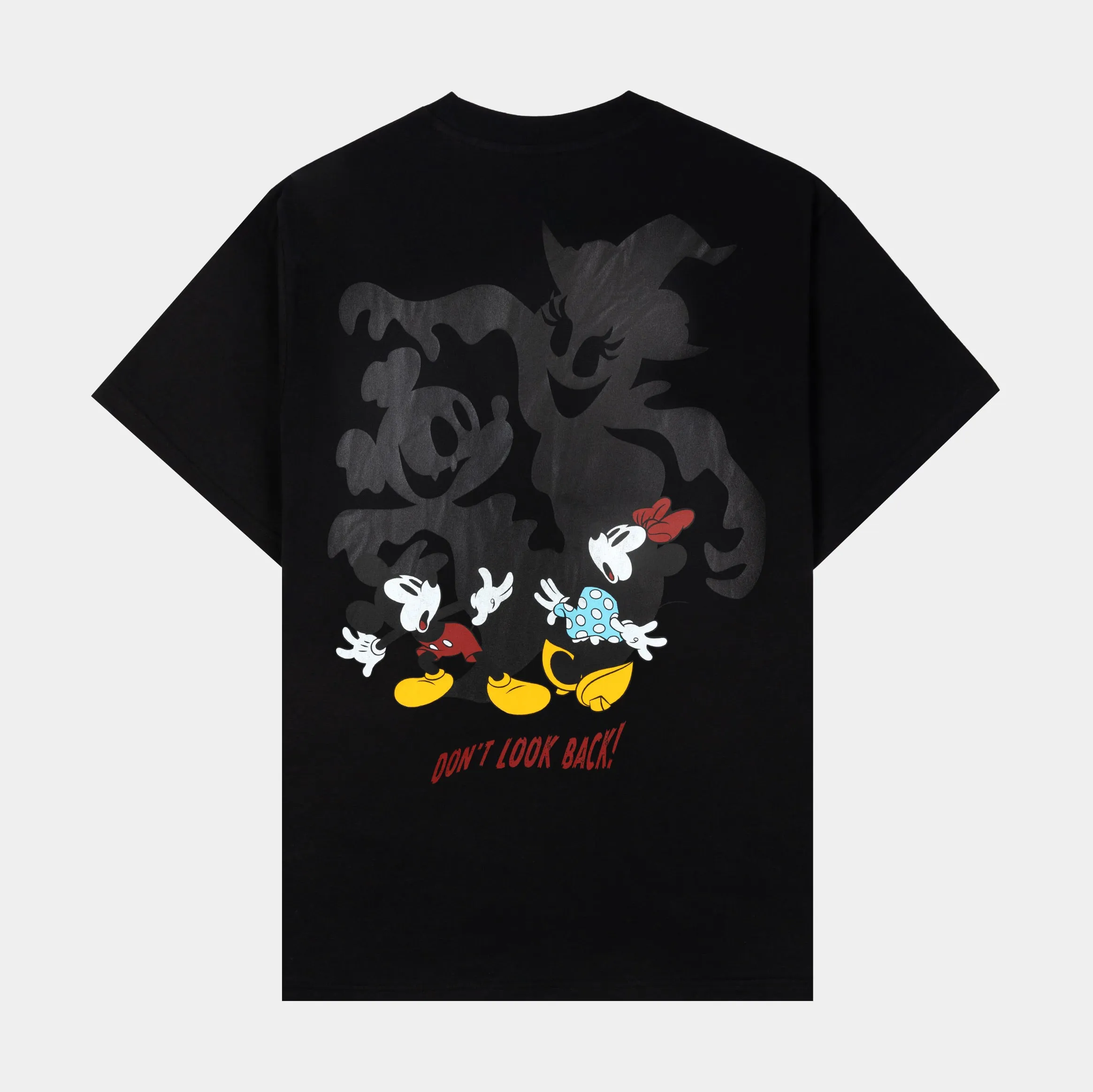 Day-to-Day Comfort Disney Mickey and Friends By Shoe Palace Don't Look Back Mens Short Sleeve Shirt (Black/Red)