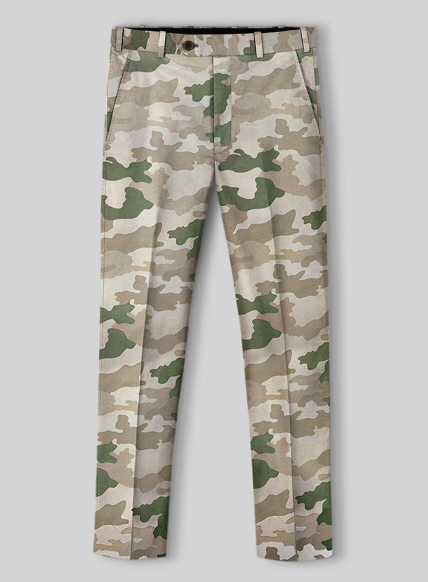 Secure Waistband All Fit Italian Cotton Santoro Camo Pants