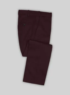 SoftTouchFinish Elastic waist Italian Eggplant Cotton Stretch Pants