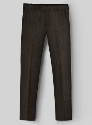 Italian Wool Herringbone Sortez Pants Hypoallergenic fabric