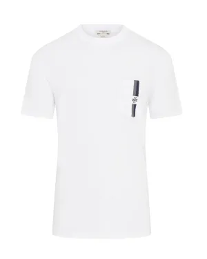Jacob Cohen Short Sleeve Pocket Crest Cotton T-shirt (White) Cozy Essentials