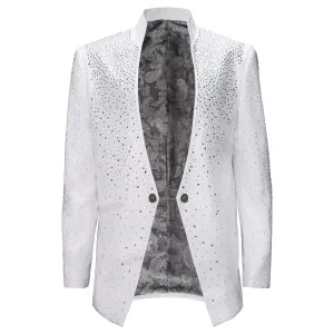 Jewel Elegance Blazer WHITE/SILVER Heat Tech Fabric All Year Use
