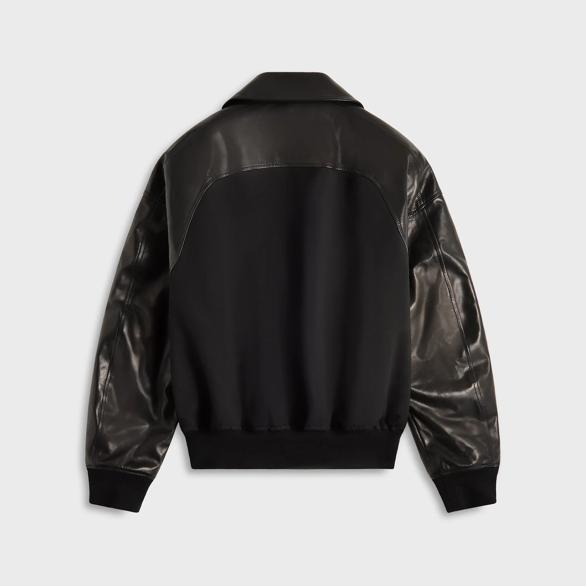 Compression Layer Stretch Panels Jil Sander Blouson 93 Leather - Black