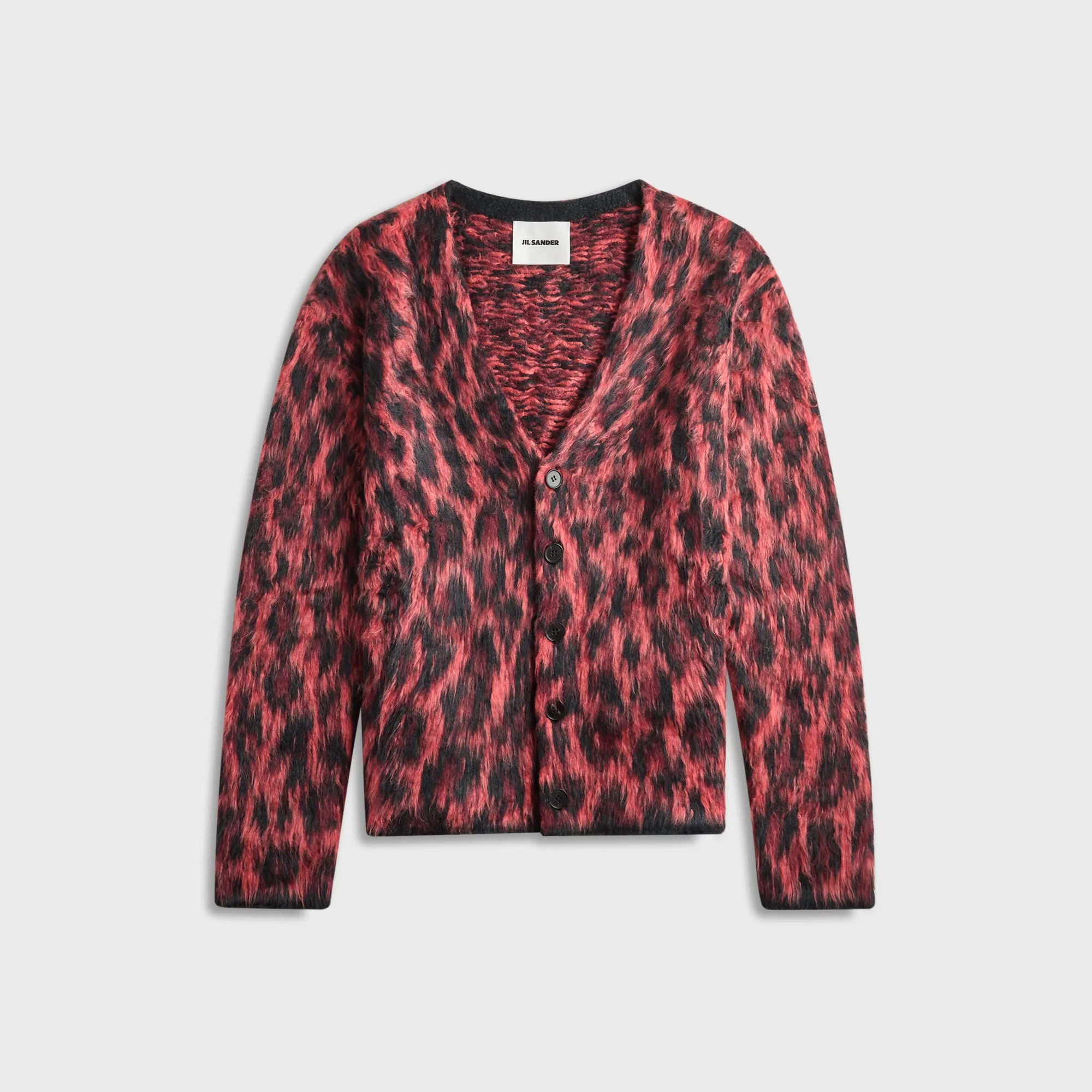 Heat Sealed Seams Zippered Vents Jil Sander Long Sleeve VN Cardigan - Ember