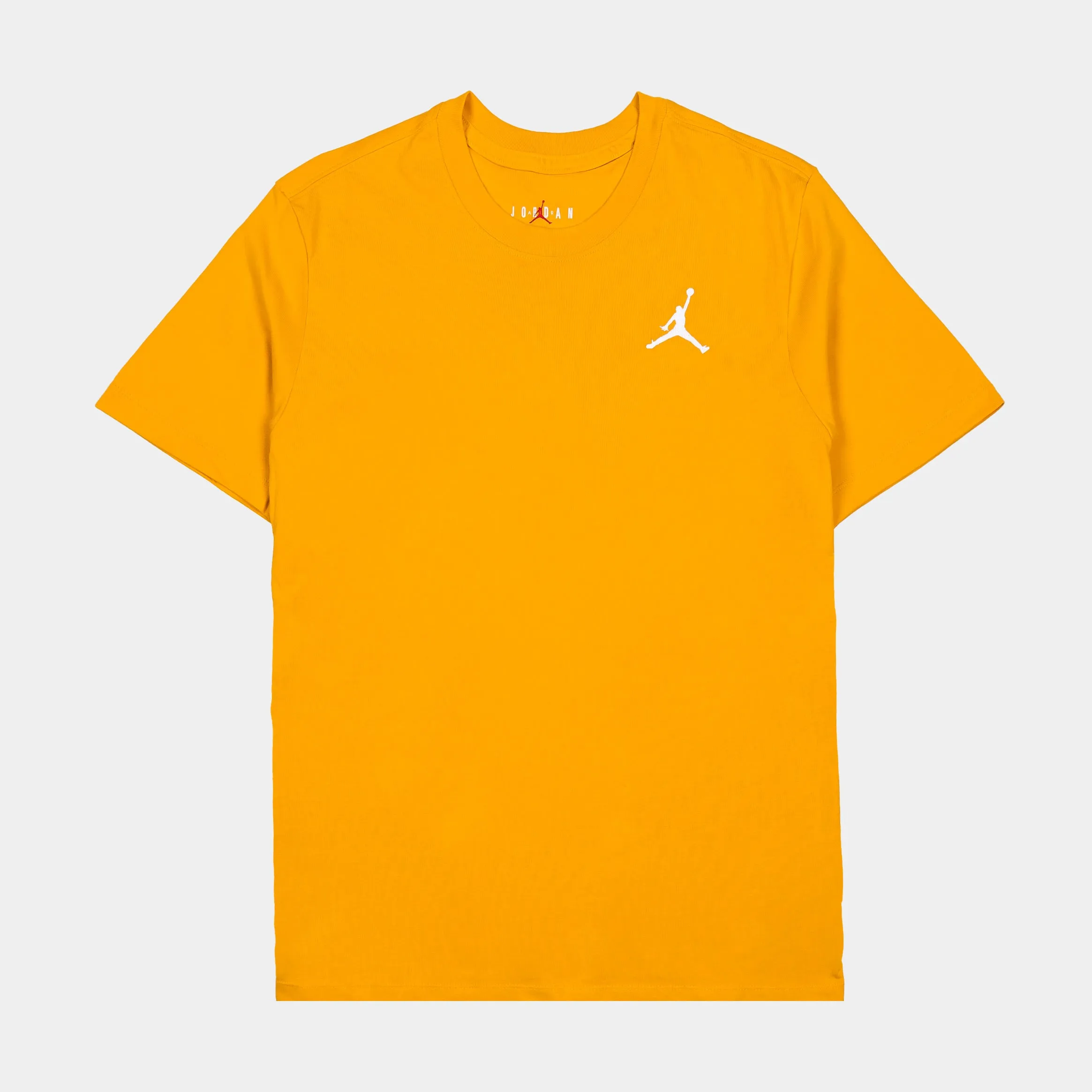 Durable Color Retention Perfect Layer Jumpman EMB Mens Short Sleeve Shirt (Yellow)
