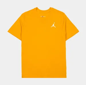 Jumpman EMB Mens Short Sleeve Shirt (Yellow) Casual and Soft Durable Ribbed Hem