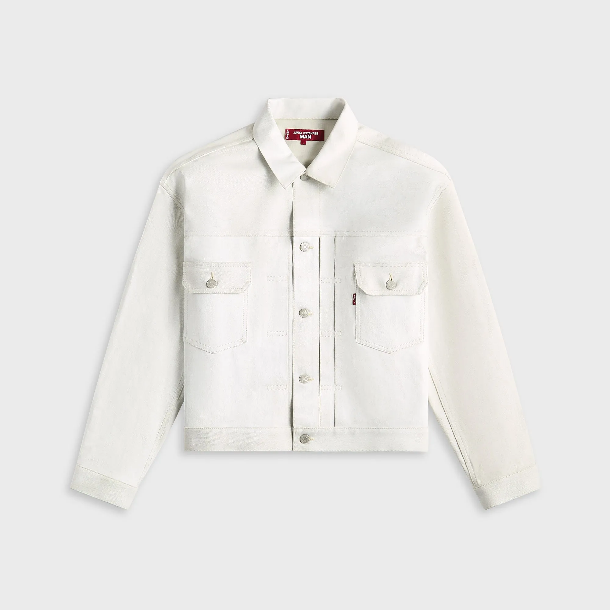 Junya Watanabe Man Blouson - White Softshell Material Simple Detail