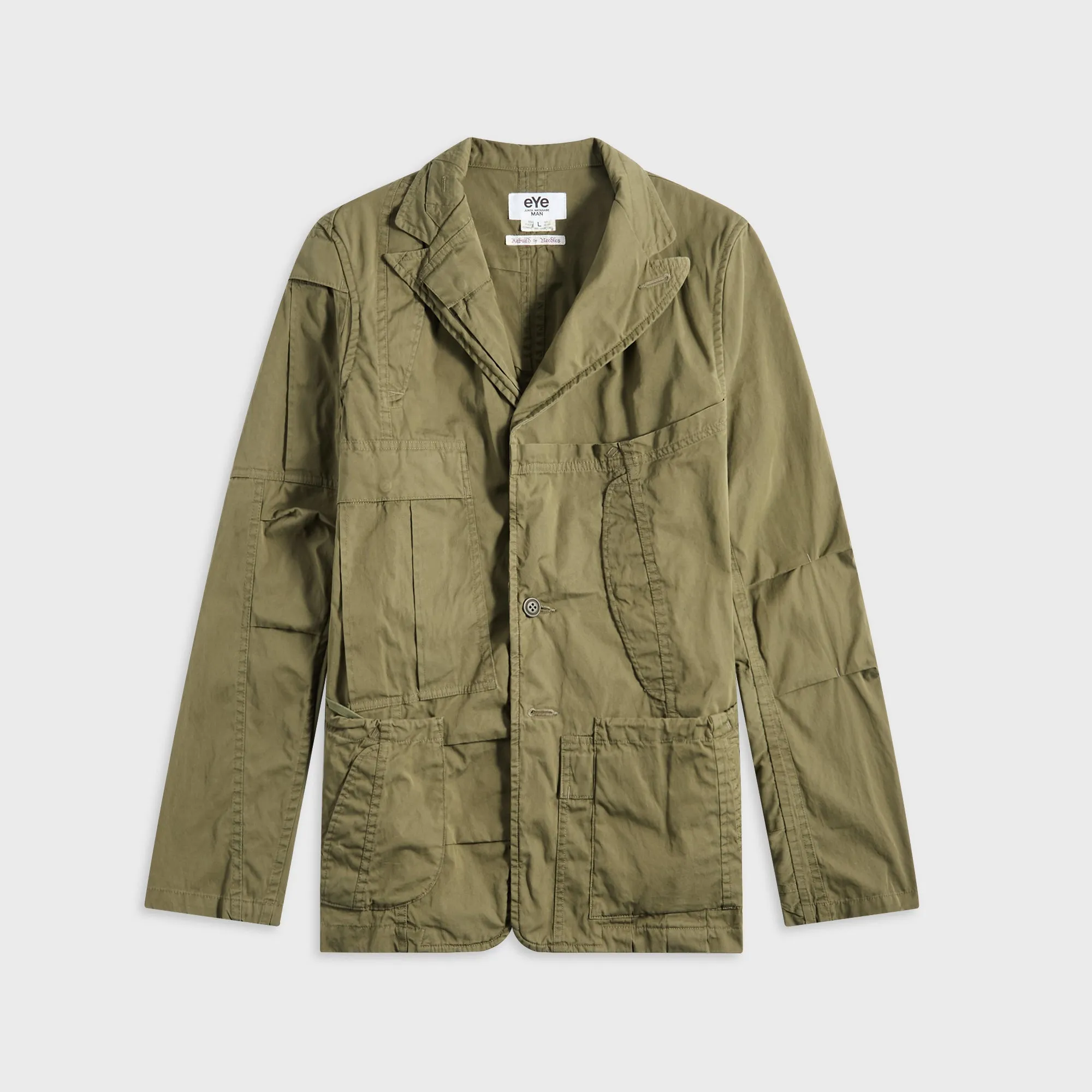 Junya Watanabe MAN x Needles Cotton Nylon Oxford Jacket - Green Stylish Layer Light Look