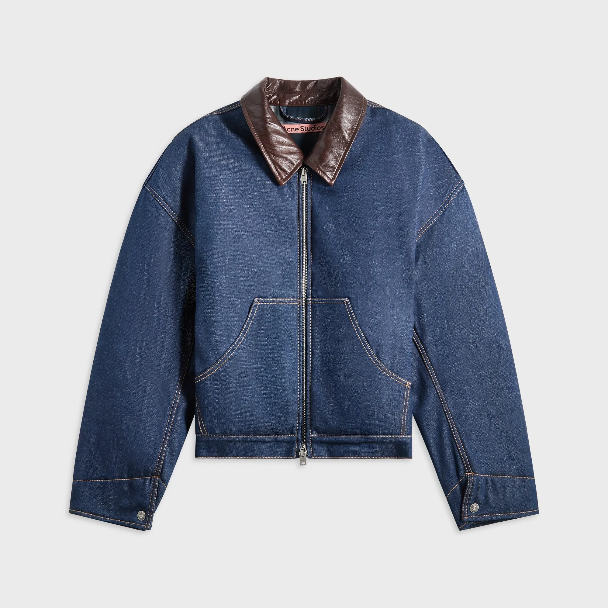 Acne Studios Denim Jacket - Indigo Blue Green Material