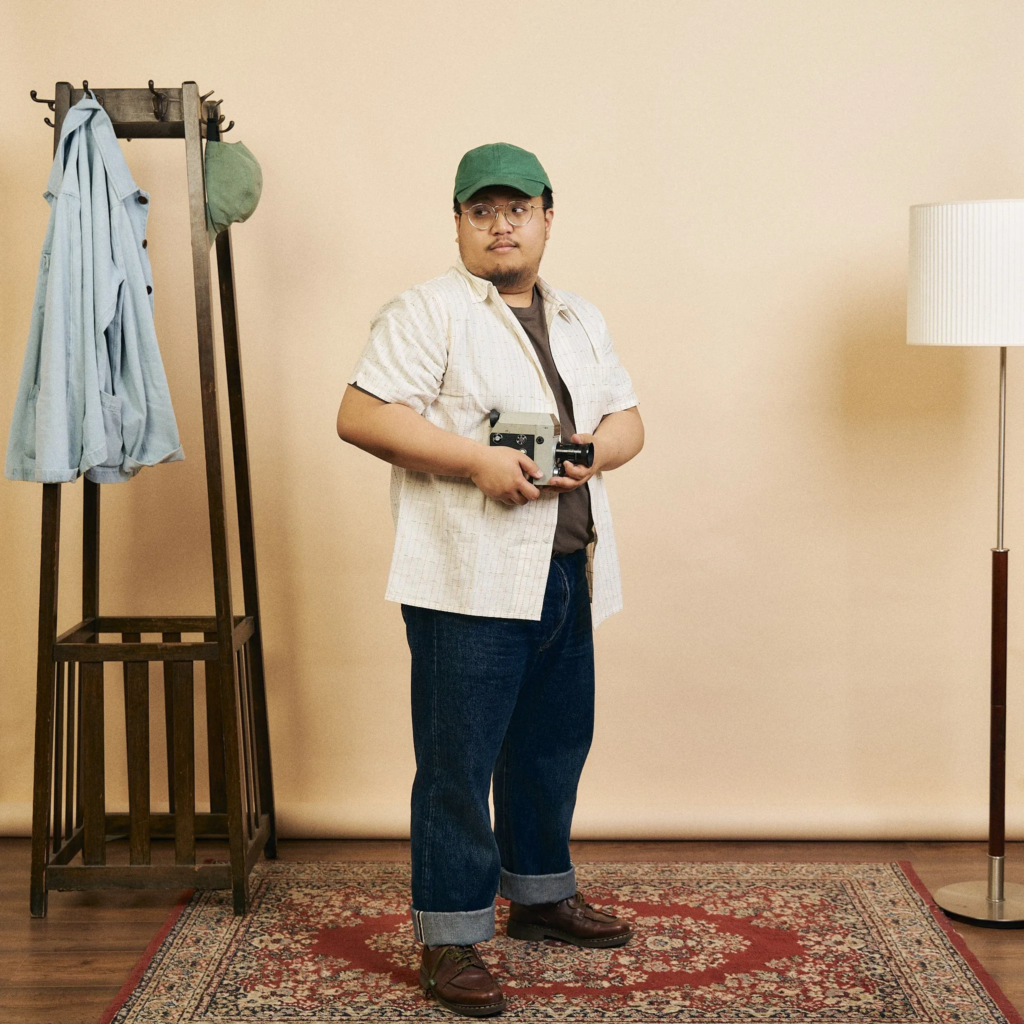 Kantha Short Sleeve Shirt - Ecru Anti Static Fabric Tailored Fit