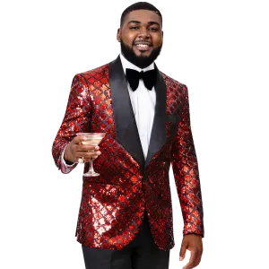 Kent & Park Blazer J56 Black-Red Flexible Elasticity