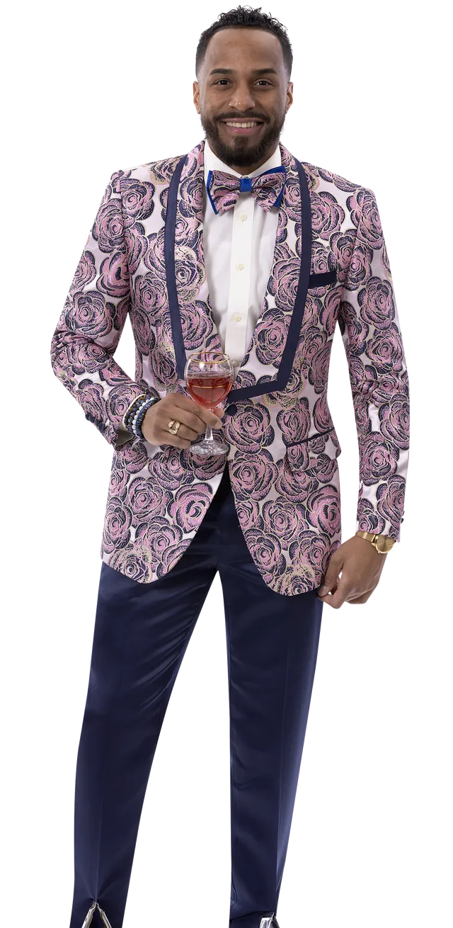 MultiPocket Configuration Kent & Park J186 Slim Fit Blazer Navy/Pink