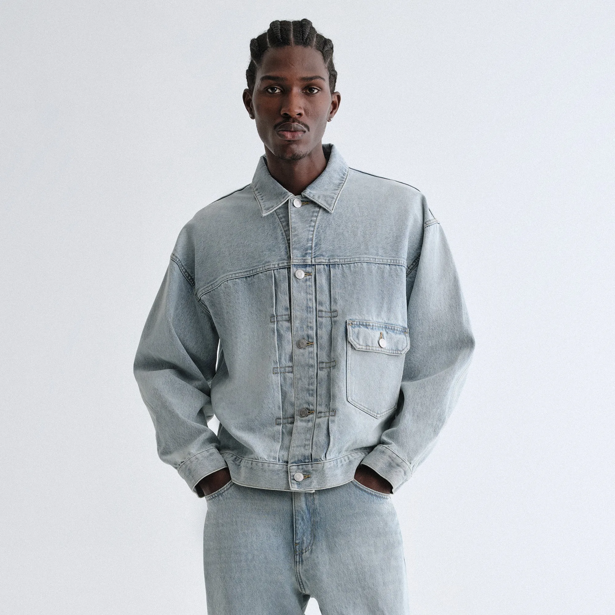 Noise Free Fabric Kith Alonzo Denim Jacket - Light Indigo