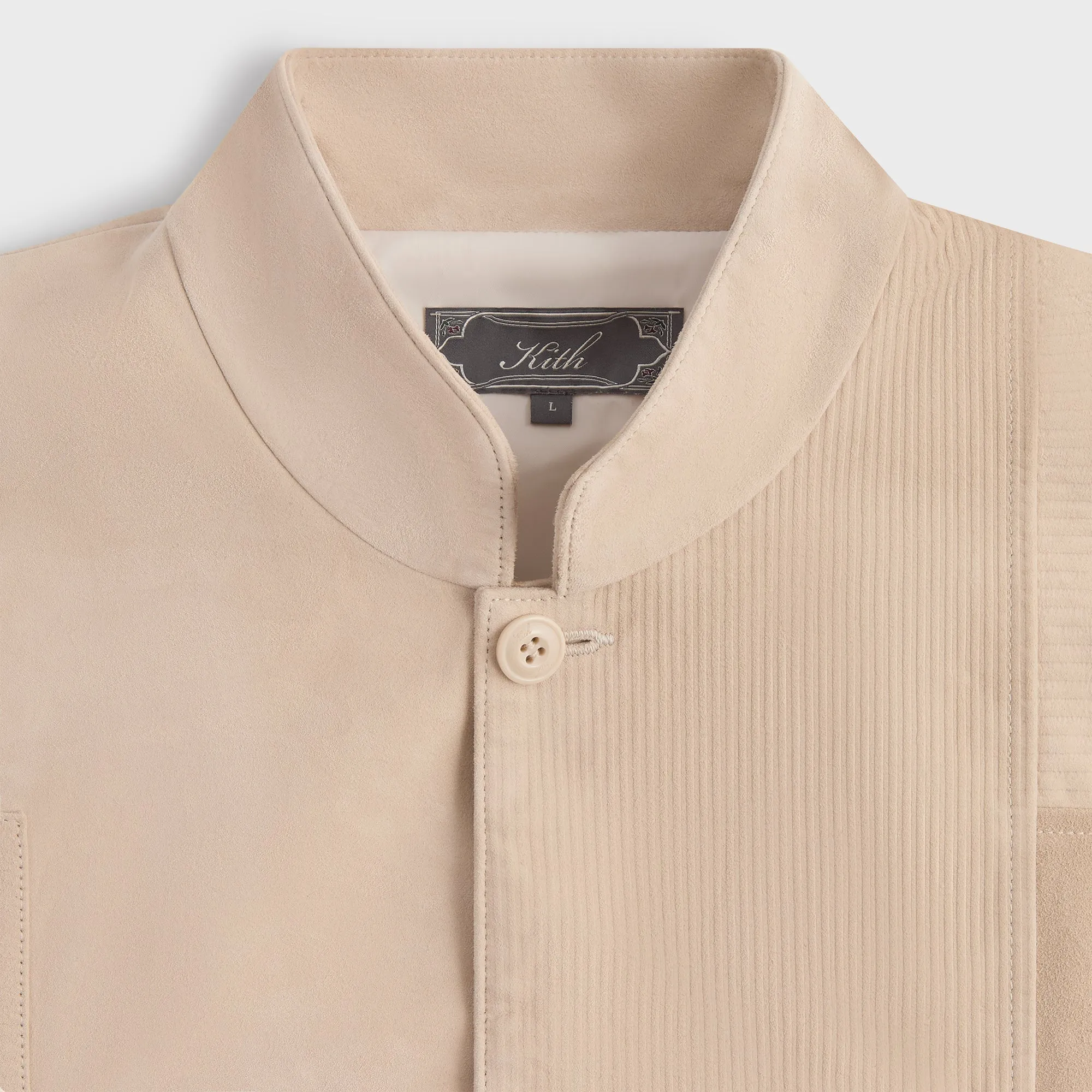 AntiPilling Finish Anti Pilling Textile Kith Amare Patchworked Suede Jacket - Veil