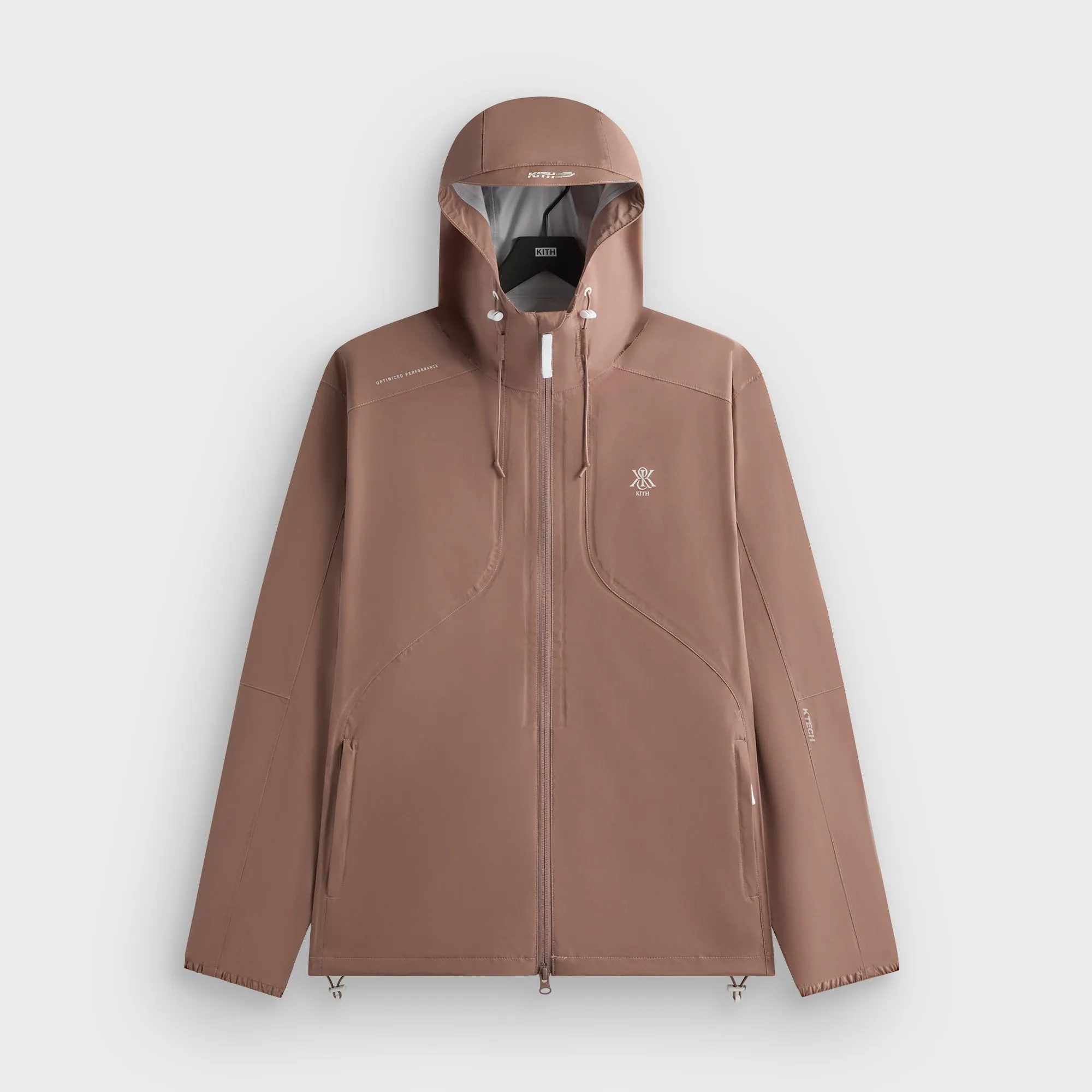 Elastic Binding TapedZippers Kith Bonded Nylon Bolt Jacket - Dusty Mauve