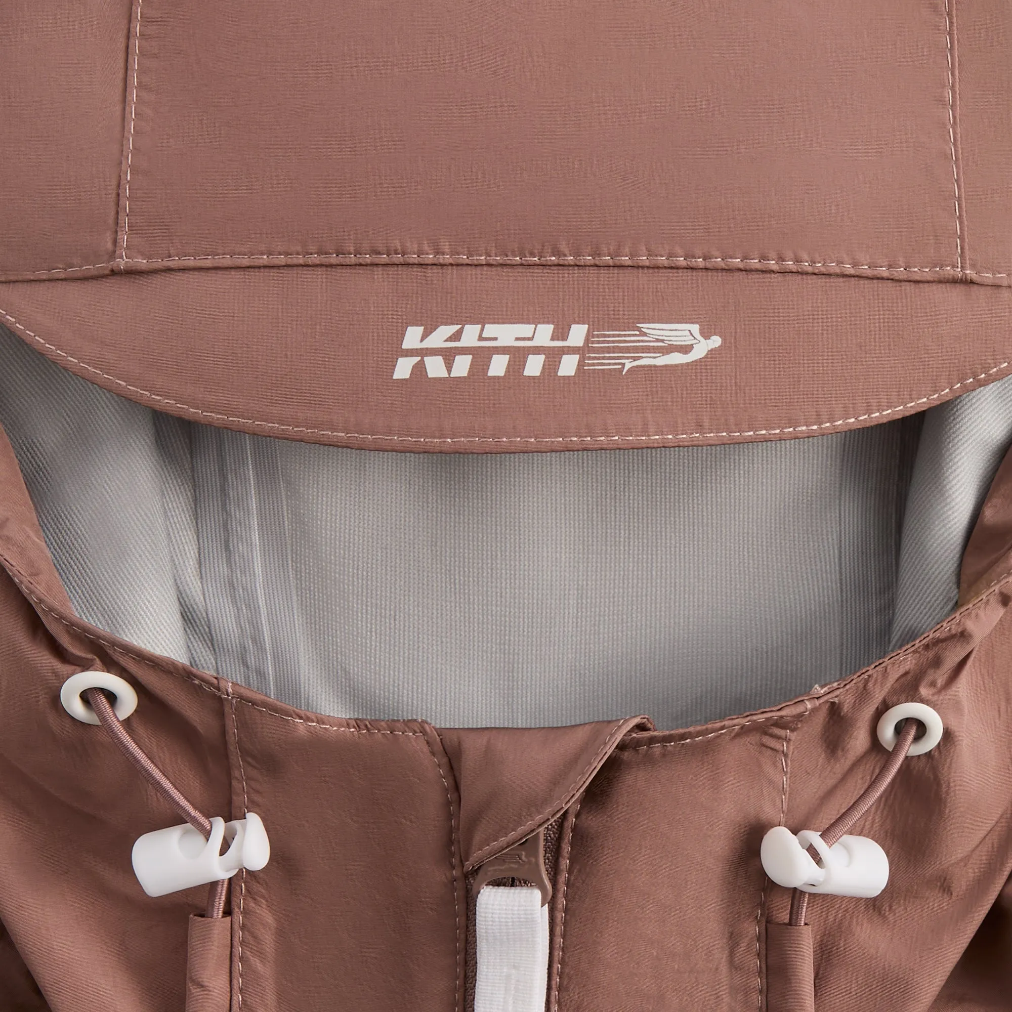 Kith Bonded Nylon Bolt Jacket - Dusty Mauve Regular Fit Cut Knee Length