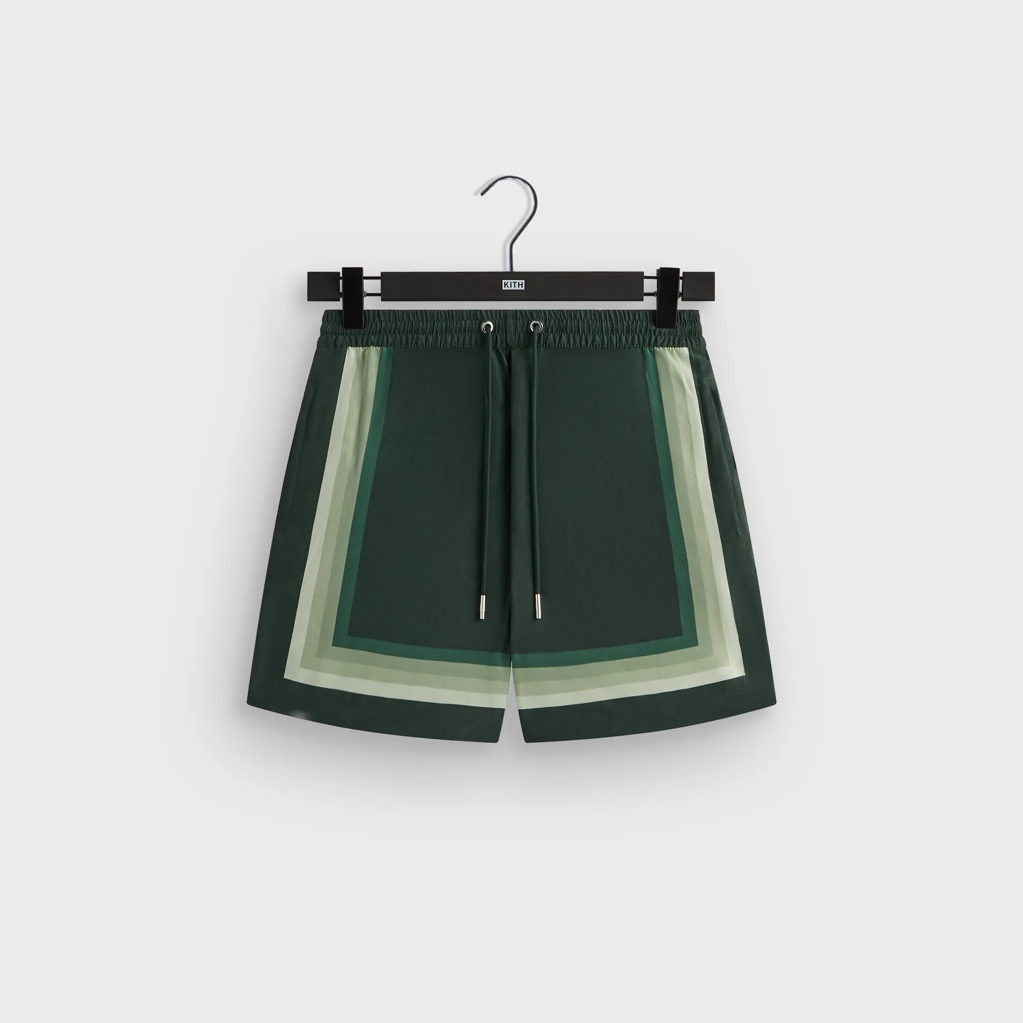 Layered Hem Detail Sport Style Fit Kith Border Stripe Active Short - Stadium