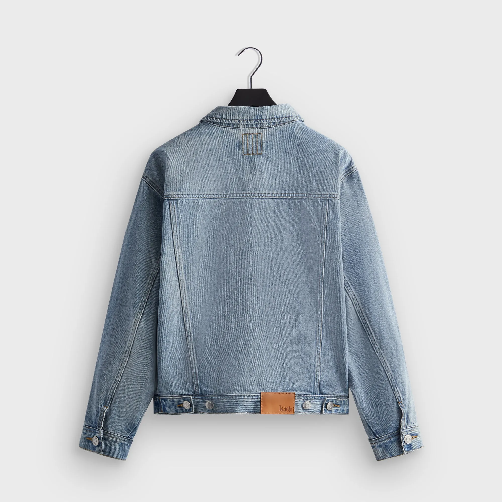 Kith Centre Denim Jacket - Light Indigo Stretchable Cuffs ElasticCuffs