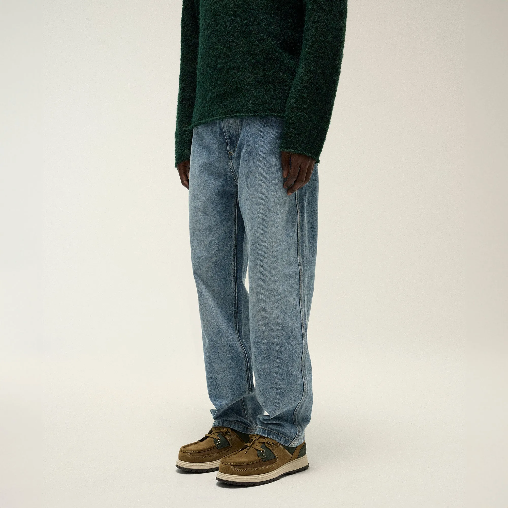 Softened Fabric Kith Centre Straight Jean - Dark Indigo