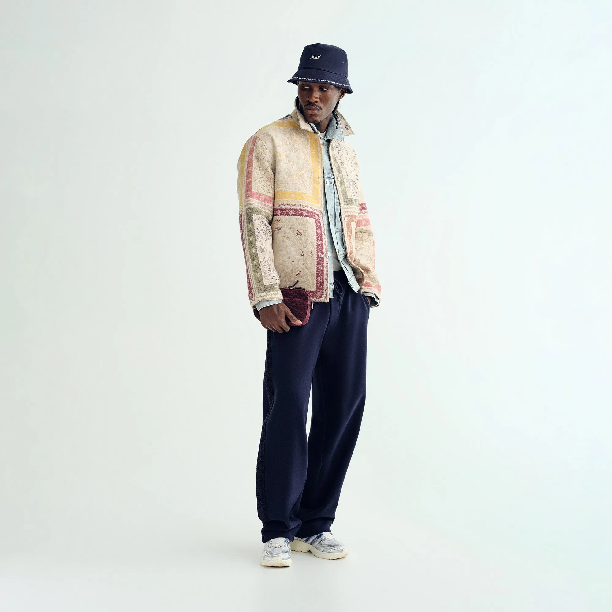 AdjustableDrawstring Kith Combo Panel Bryson Sweatpant - Captain