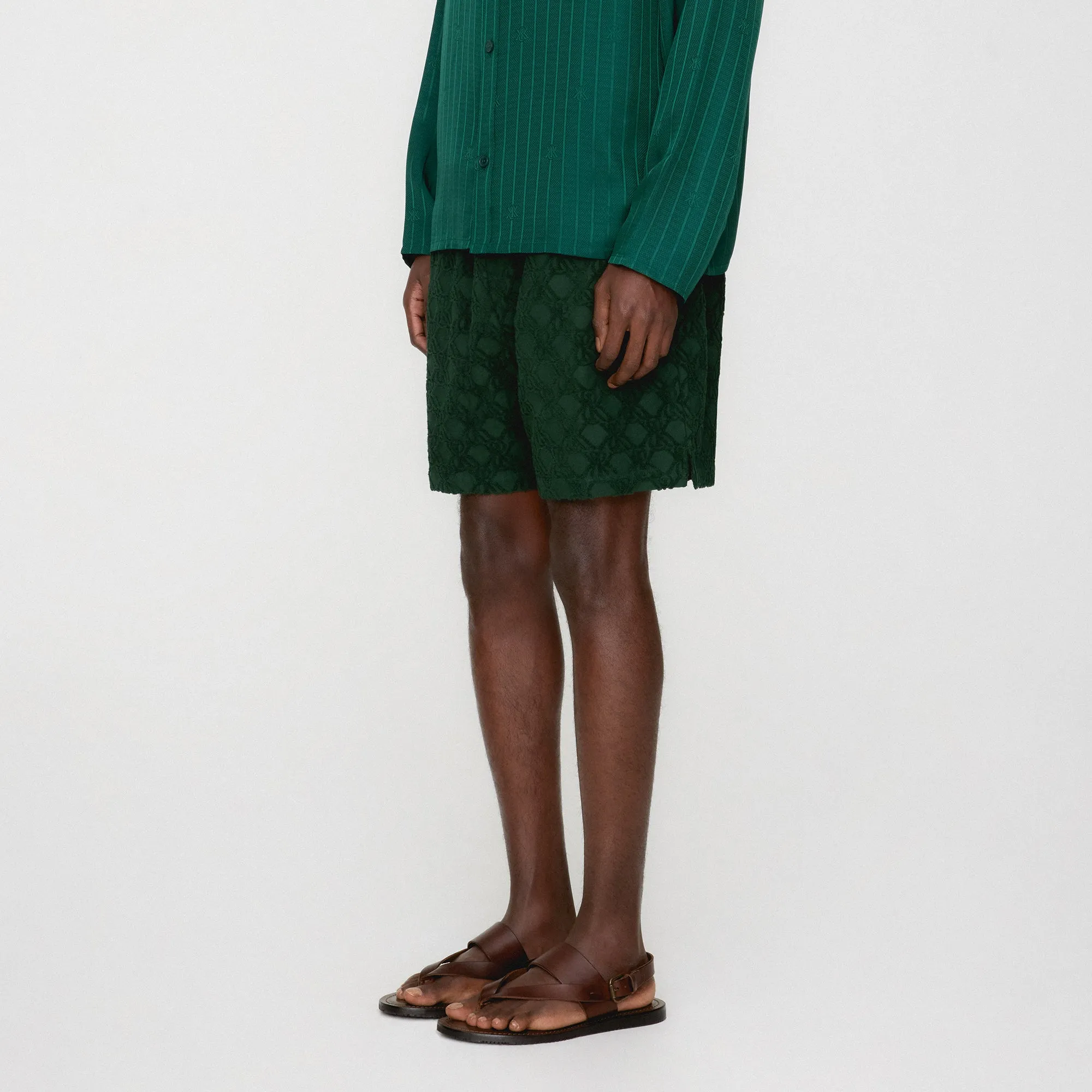 Weekend Ready Kith Crest Monogram Terry Graham Short - Stadium