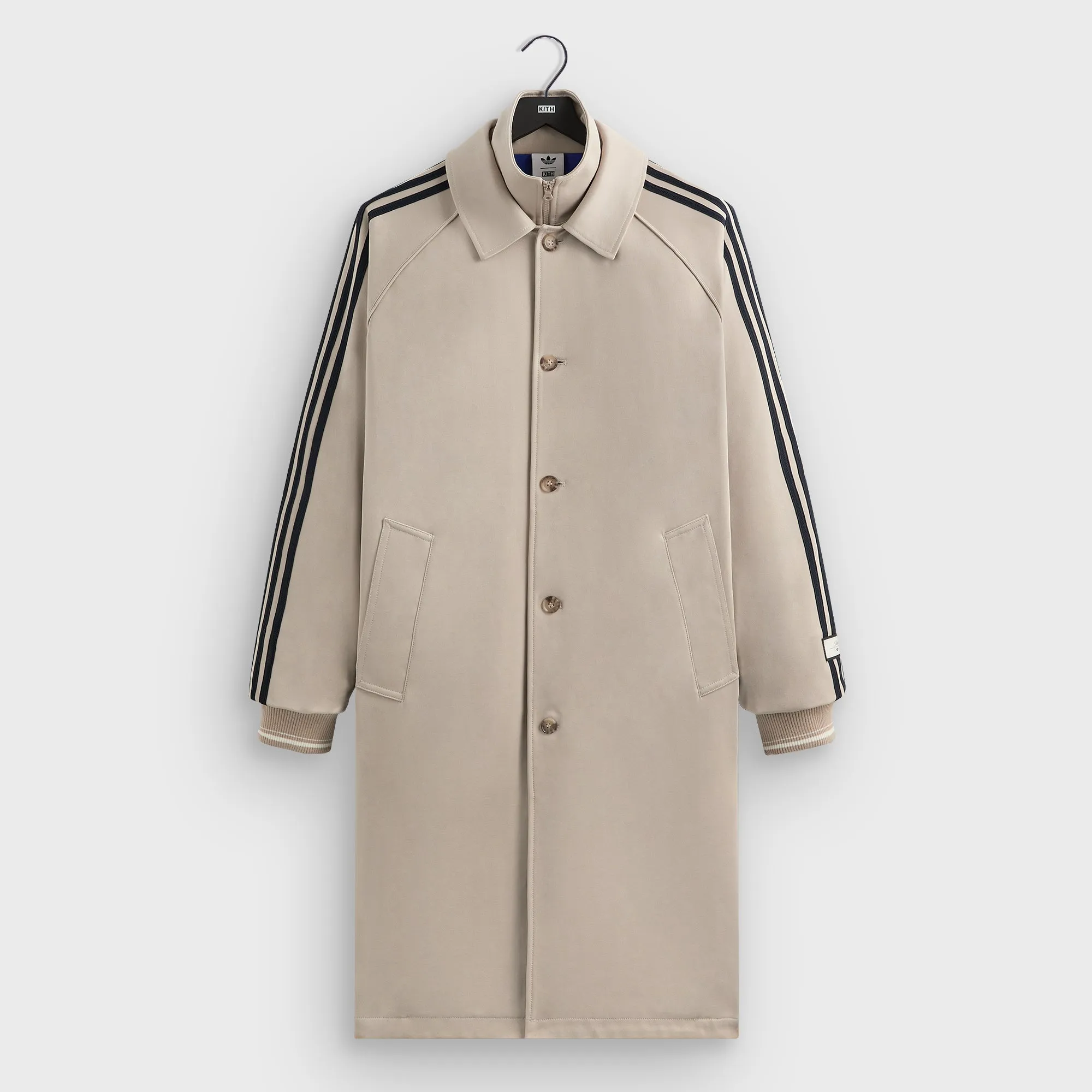 ContouredShoulderFit Kith for adidas Football Hybrid Trench Coat - Beige