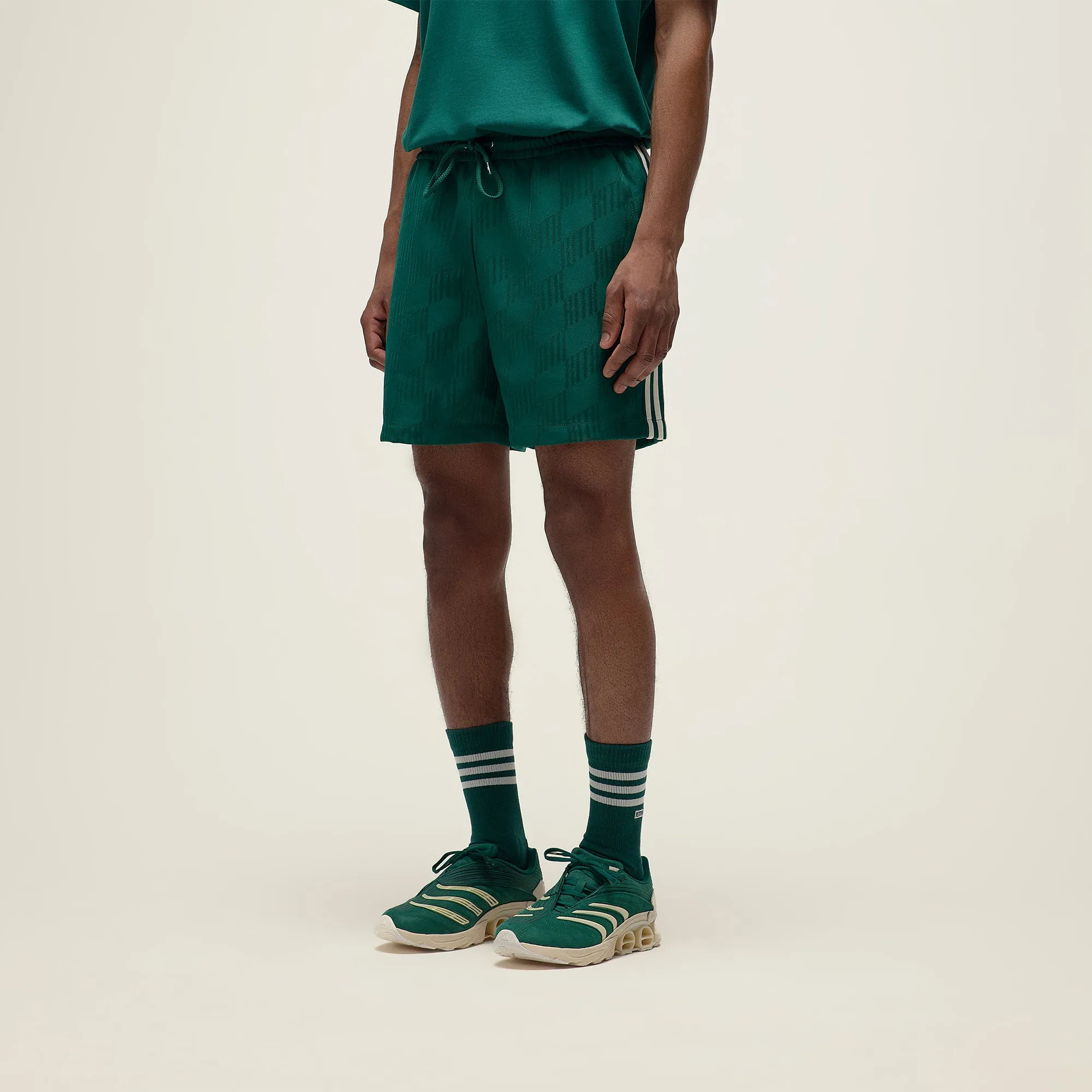 Kith for adidas Football Jacquard Short - Green summer shorts