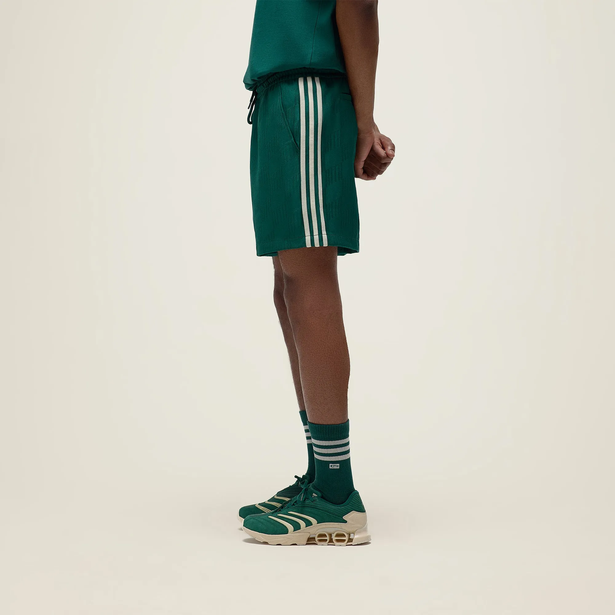 Kith for adidas Football Jacquard Short - Green Stretch Flex