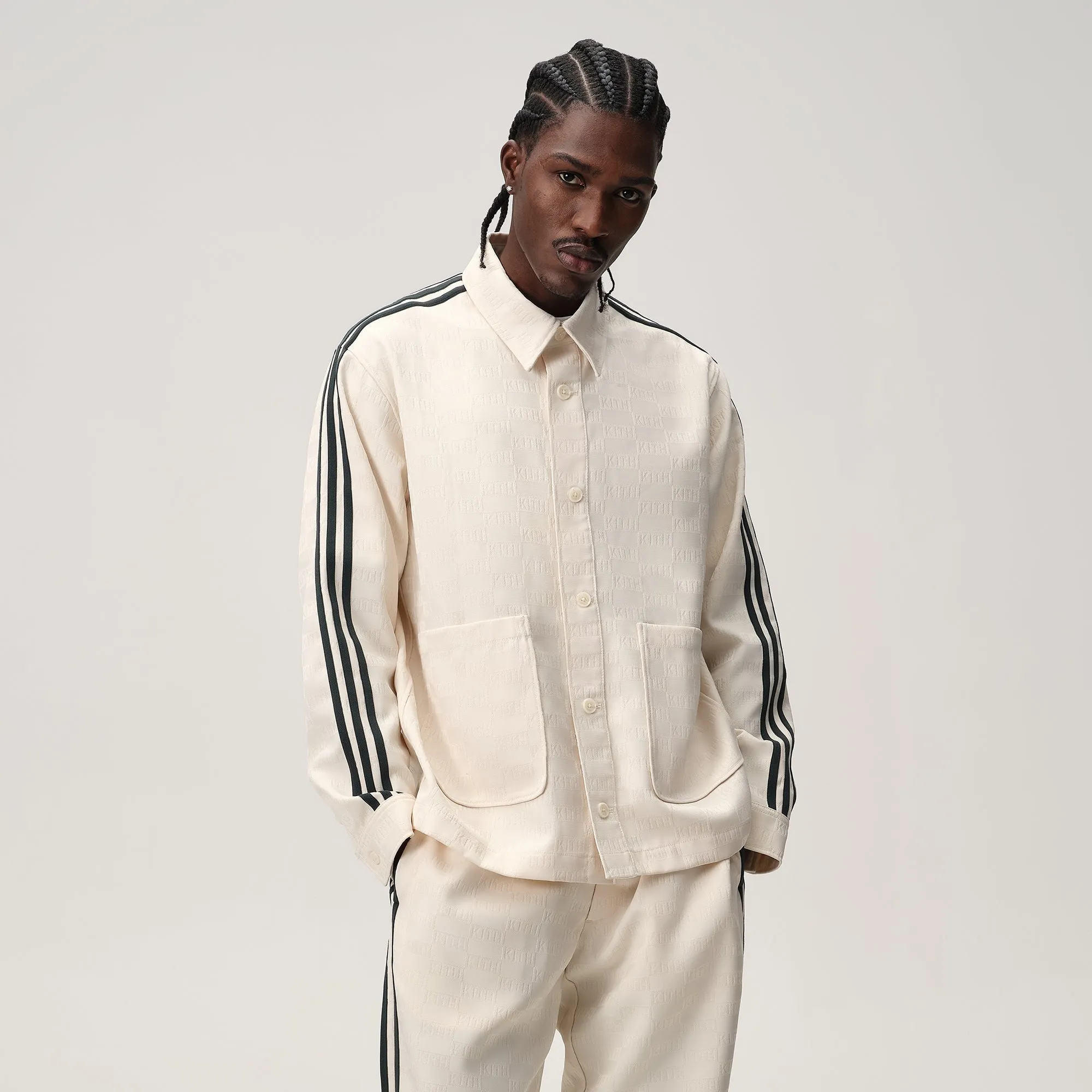 Kith for adidas Football Monogram Jacket - Sandrift City Style Quilted Interior