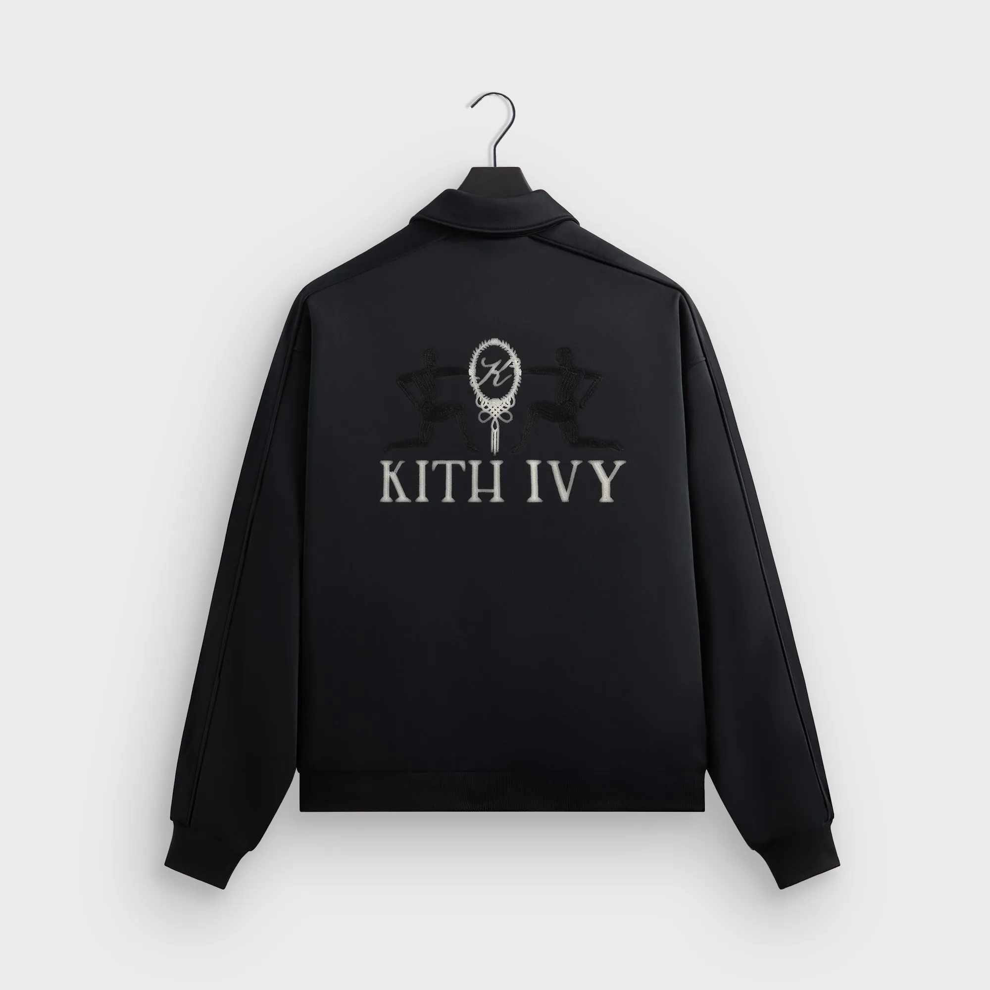 Kith Ivy Tricot Souvenir Jacket - Black Compression Layer Quick Pull Zipper