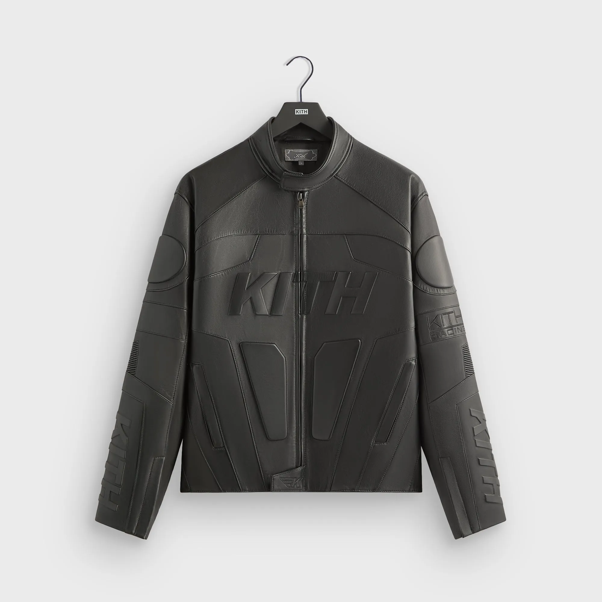 FlexFoldPackaging TapedZippers Kith Leather Wayne Moto Jacket - Black