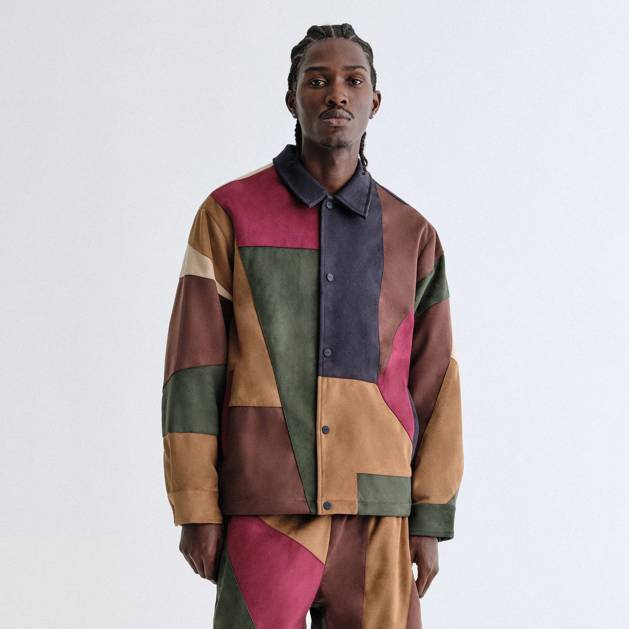 Non Iron Fabric Tech Detachable Layers Kith Microsuede Patchwork Pirlo Jacket - Nocturnal