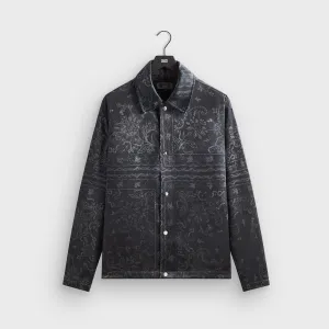 Kith Panelled Bandana Long Sleeve Coaches Jacket - Black Essential Style HypoallergenicInnerLayer