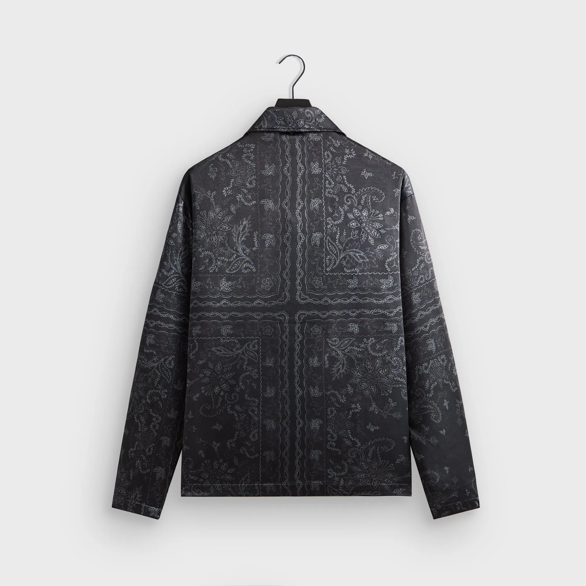 Kith Panelled Bandana Long Sleeve Coaches Jacket - Black Roll Up Hood