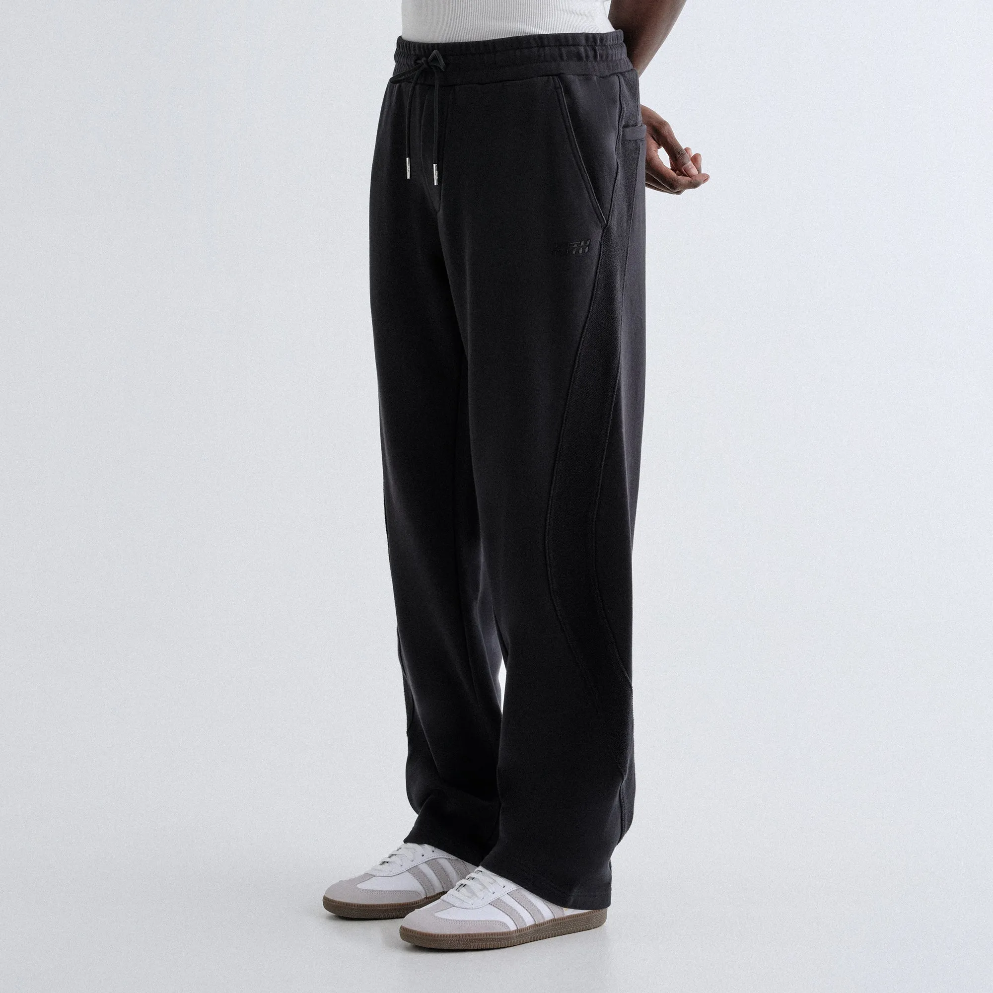 Kith Racer Terry Bryson Sweatpant - Black Minimal Waist Chilly Day Comfort