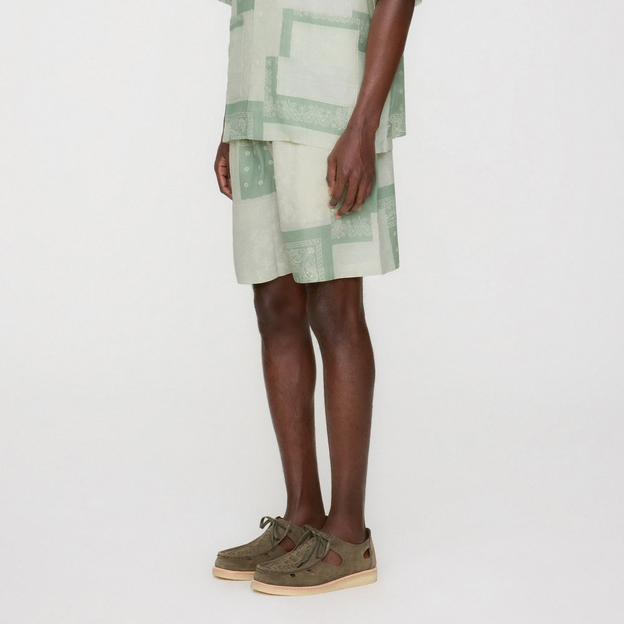 All Occasion Kith Silk Lyocell Bandana Cedar Short - Realm