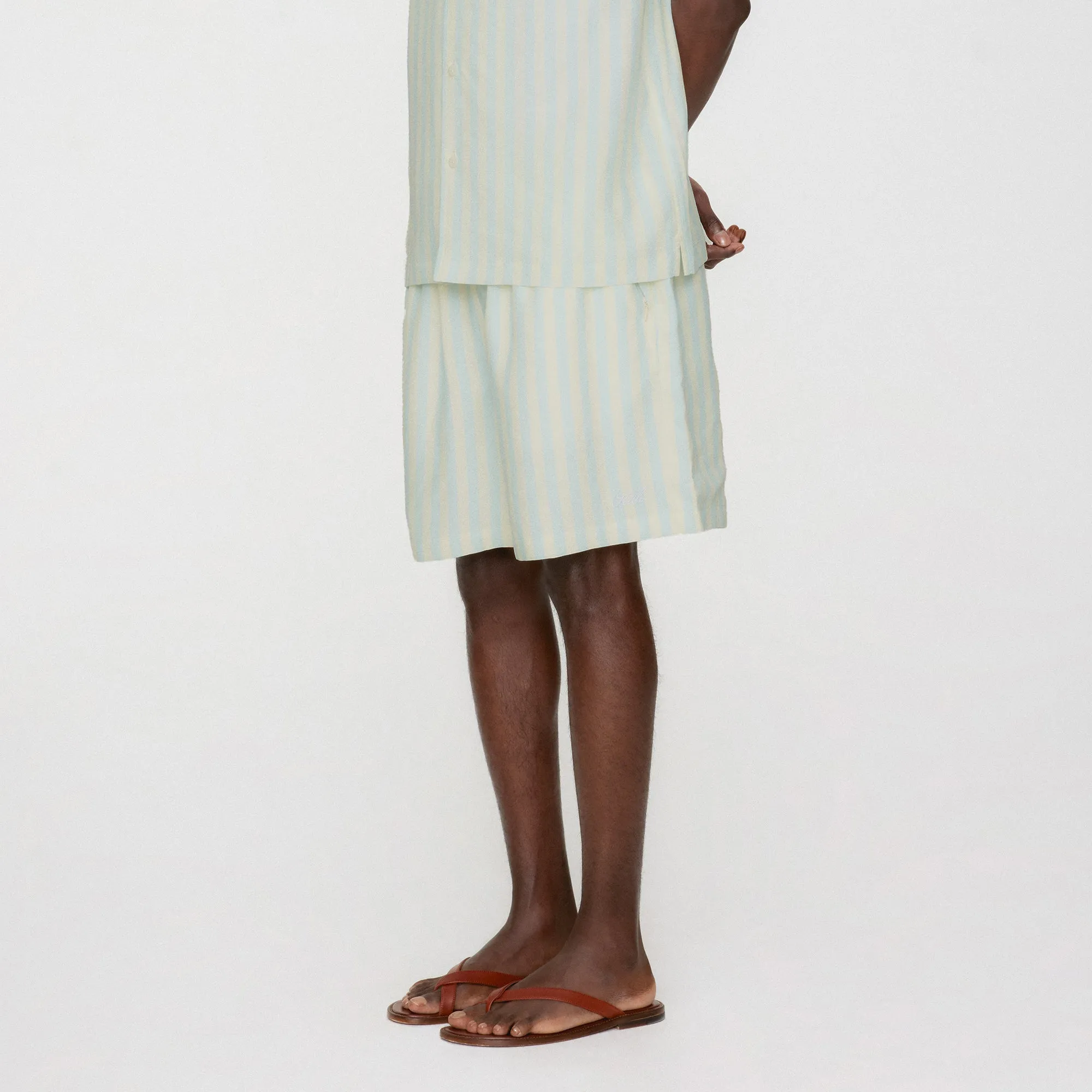 Artisanal Kith Striped Cedar Short - Light Indigo