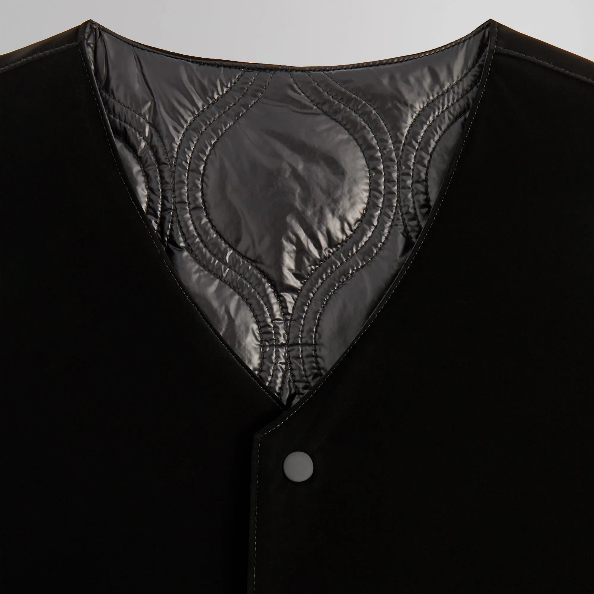 Kith Sueded Tech Winfield Quilted Liner - Black Ultra Compact Packing Design Packable Feature