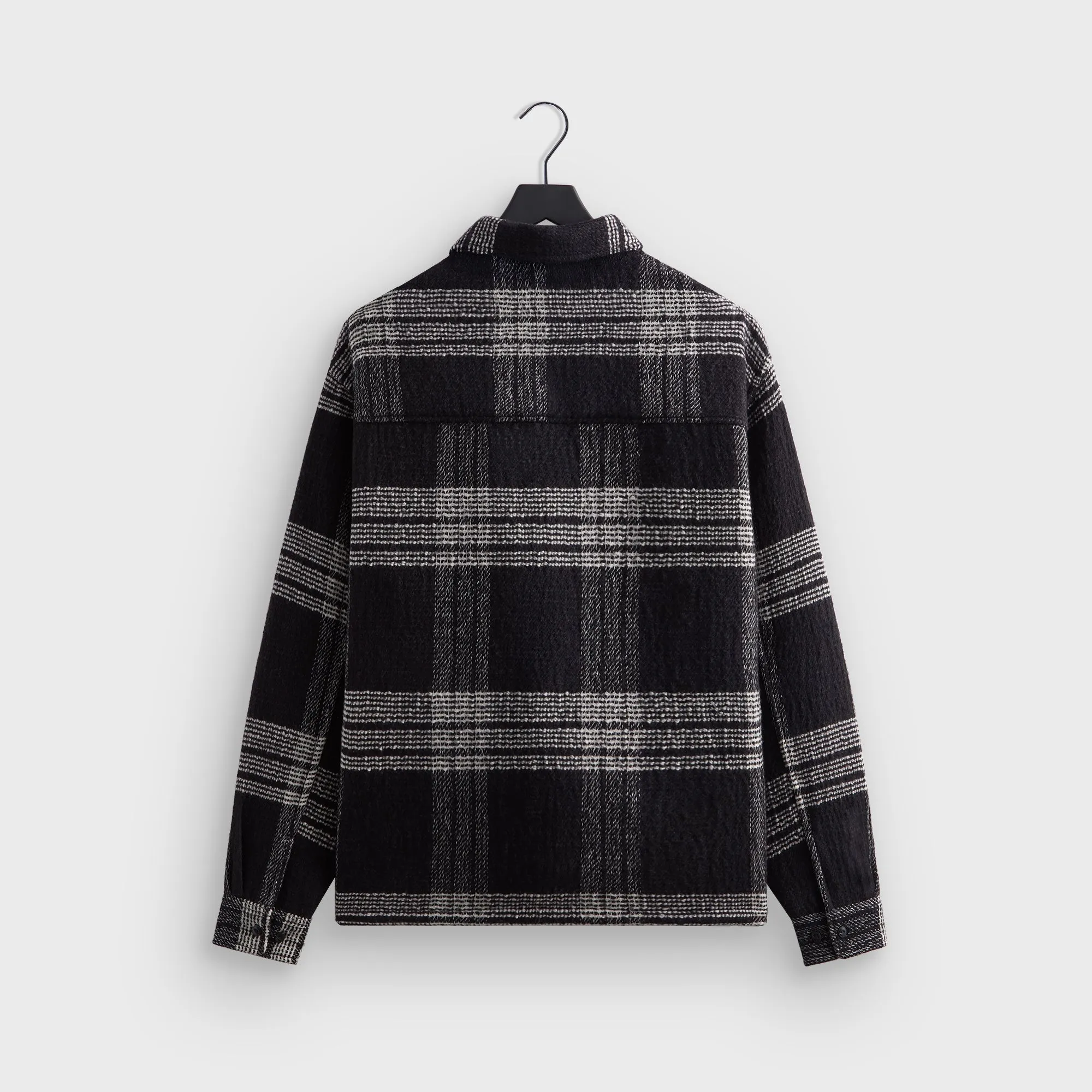 Light Protection Kith Textured Plaid Isaiah Buttondown - Black