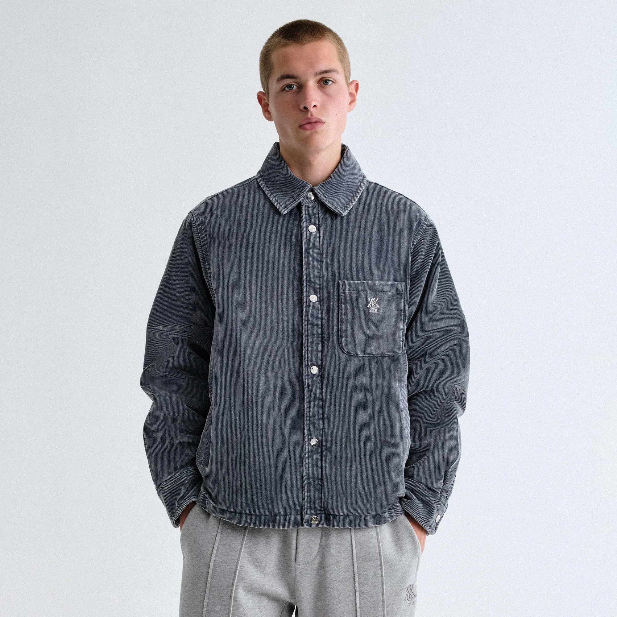 Kith Washed Corduroy Brixton Puffed Shirt Jacket - Elevation WindproofDesign